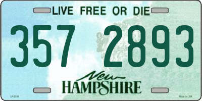 NH license plate 3572893