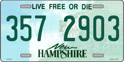 NH license plate 3572903