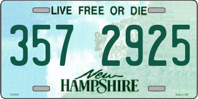 NH license plate 3572925