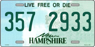 NH license plate 3572933