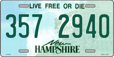 NH license plate 3572940