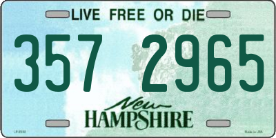 NH license plate 3572965