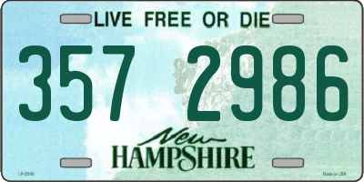 NH license plate 3572986