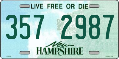 NH license plate 3572987