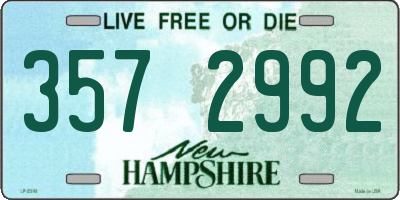 NH license plate 3572992