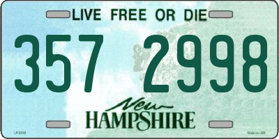 NH license plate 3572998