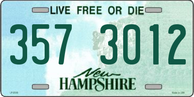 NH license plate 3573012