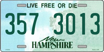 NH license plate 3573013