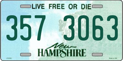 NH license plate 3573063