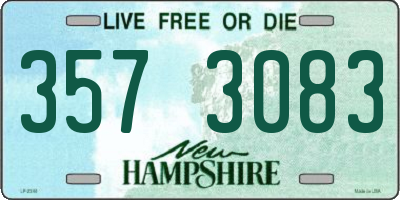 NH license plate 3573083