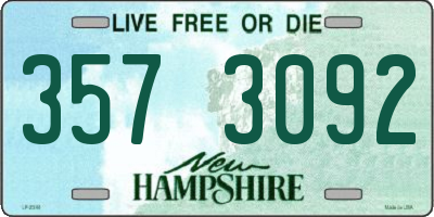 NH license plate 3573092