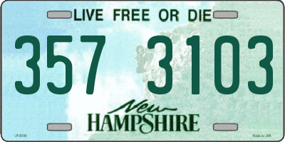 NH license plate 3573103