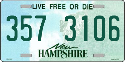NH license plate 3573106