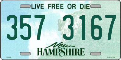NH license plate 3573167