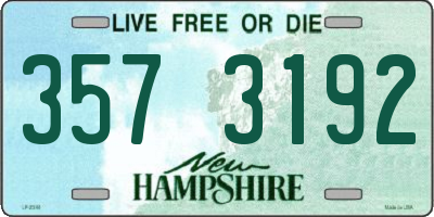 NH license plate 3573192