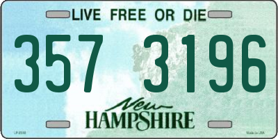 NH license plate 3573196