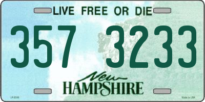 NH license plate 3573233
