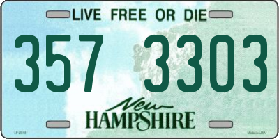 NH license plate 3573303