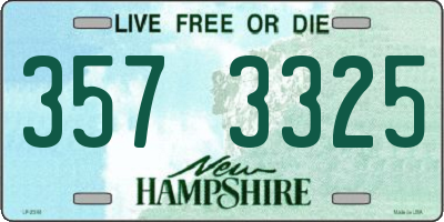 NH license plate 3573325