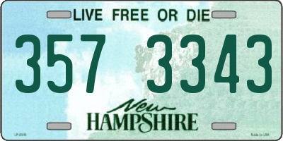 NH license plate 3573343
