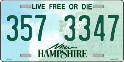 NH license plate 3573347