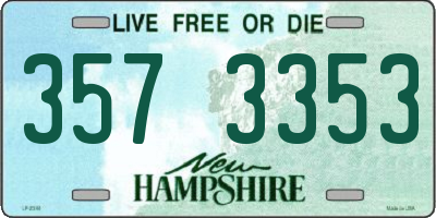 NH license plate 3573353