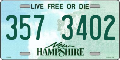 NH license plate 3573402