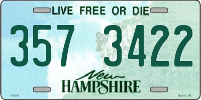 NH license plate 3573422