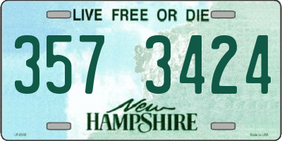 NH license plate 3573424