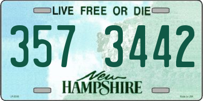 NH license plate 3573442