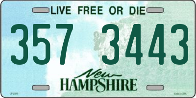 NH license plate 3573443