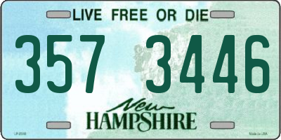 NH license plate 3573446