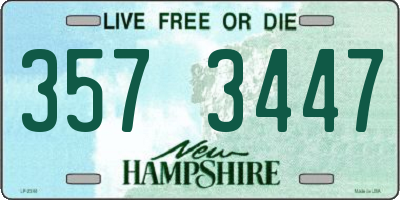 NH license plate 3573447