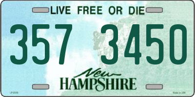 NH license plate 3573450