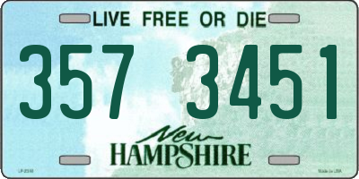 NH license plate 3573451