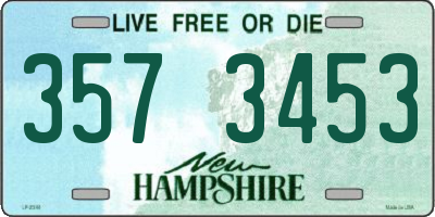 NH license plate 3573453