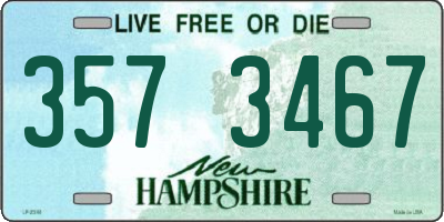 NH license plate 3573467