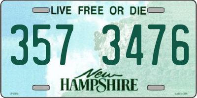 NH license plate 3573476