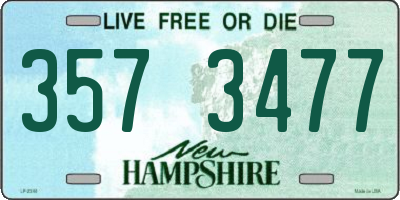 NH license plate 3573477