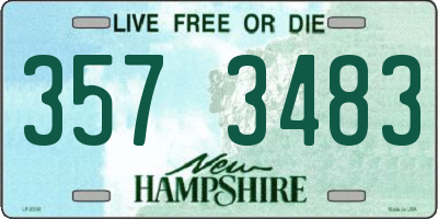 NH license plate 3573483