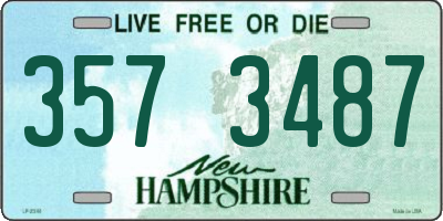NH license plate 3573487