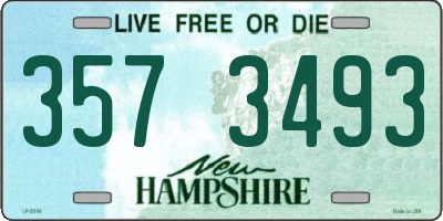 NH license plate 3573493