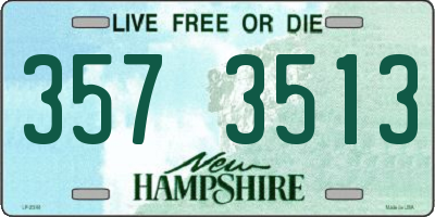NH license plate 3573513