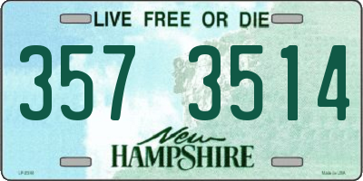 NH license plate 3573514