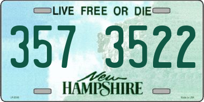 NH license plate 3573522
