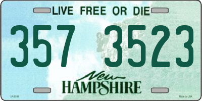 NH license plate 3573523