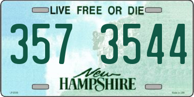 NH license plate 3573544