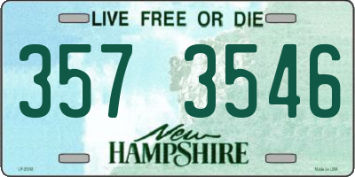 NH license plate 3573546