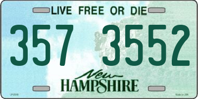 NH license plate 3573552