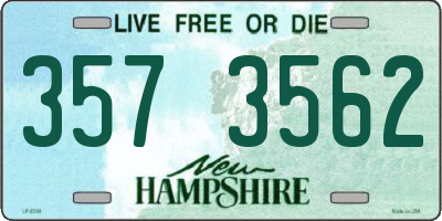 NH license plate 3573562